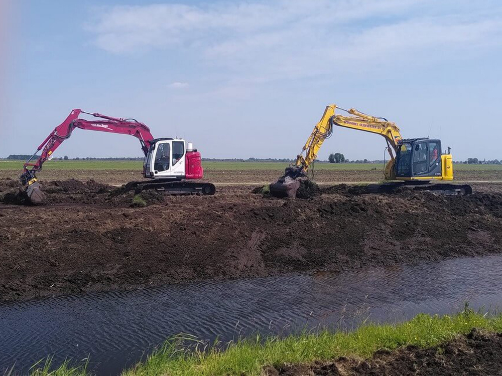 Kraan heiwerk in bouwput 1